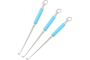 BEITO 3pcs Remover Poisson Crochet Portable Puissant Crochet détacheur Dégorgeoir Extracteur Crochet Removal Tool avec poignée en Silicone pêche Accessoires Fournitures Hook