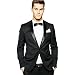 BREGEO FASHION Black slim fit tuxedo blazer RS.2100.00