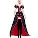 Produktbild SSUPLYMY Damen Bowkleid Kostüm Magic Mistress Hexenkostüm Teufelchen Halloween Cosplay Hexenkleid Hexen Kostüm-Set für Damen Fasching Karneval Abendkleid Halloween kleid Dress