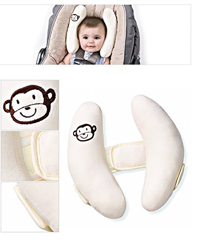 binghang Baby Stroller almohadas bebé asiento de coche cabeza y cuello protección ajustable suave viaje en coche reposacabezas