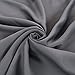 Deconovo Super Soft Solid Thermal Insulated Ready Made Pencil Pleat Blackout Curtains Drak Grey for Bedroom with 2 Tiebacks 140x175cm 2 Panels