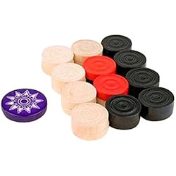 Carrom: Boîte de pions plus palet plus compétition 15 gr. , MB Turnier Class