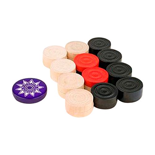 Carrom: Boîte de pions plus palet plus compétition 15 gr. , MB Turnier Class