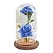 Produktbild TianranRT Romantisch Glas Rose Hochzeit Dekoration Zuhause Einrichtung Urlaub Geschenke (Blau)