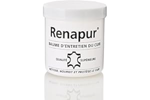 Renapur Baume d'entretien pour le cuir 220ML + 2 éponges (marque Française)
