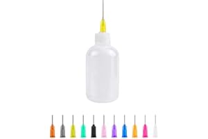 SKYPRO Lot de flacons applicateurs de 30 ml avec 11 embouts applicateurs de 1,3 cm, pour bricolage, peinture acrylique, bouteille d'huile, travaux d'artisanat, loisirs créatifs