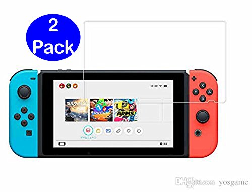 Price comparison product image Pjp Electronics (Pack of 2) Tempered Glass Screen Protector Compatible with Nintendo Switch - Premium Quality Screen Protector for 6.2 Inch Tablet Screen on Switch Console (Third Party Product)