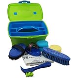 Haas Putzbox apfelgrün gefüllt blau Kardätsche Striegel Hufkratzer und mehr