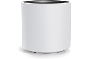 ‎TYMAR Tymar Blumentopf mit Einsatz, Blumenkübel aus Kunststoff, Übertopf, Pflanzkübel Gross XL (Weiß DBHER,ø 47 cm)