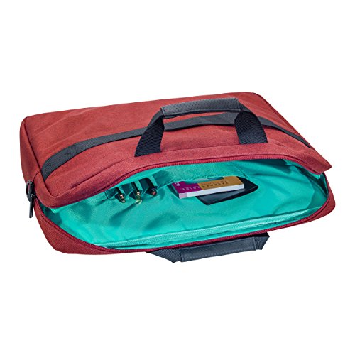 PEDEA Lifestyle Notebooktasche f  r 17 3 Zoll  43 9cm  mit Zubeh  rfach Schultergurt  rot