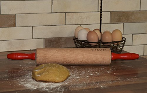 Nudelholz holz aus massiver Buche, teigrolle hergestellt in Frankreich, antiadhäsive Oberflächeum alle Ihre Teige zu Hause, einfach zu formen, garantiertes unbehandeltes Naturholz - 4