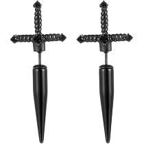Orecchini A Forma Di Coltello Da Macellaio Gotico Con Sangue Finto Per Halloween