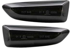 AUTO-STYLE Zestaw kierunkowskazów bocznych LED, kompatybilny z różnymi modelami Opel - dym - w tym dynamiczne światła