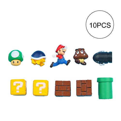 Preisvergleich Produktbild JER10pcs Super Mario 3D Magnet Kühlschrankmagnet Mario Sticker Magnete Metallspielzeug Wand für Kinder Dekoration