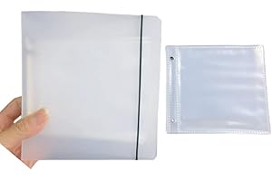 RIKYO 100 Pockets Small Photo Album 4x4" with Refillable Photo Sleeves,50 Pages Photo Flip Book,Card Photo Sleeve Mini Album,Waterproof Pocket Photo Holder, Photo Pocket for Name Card (Clean)