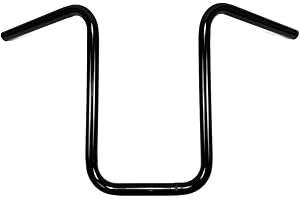WESTLAND CUSTOMS 1 inch (25.4mm) Universal Handlebars Narrow Ape Hanger 15 Inch Black