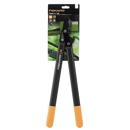 Fiskars PowerGear II Bypass-Getriebeastschere für frisches Holz, Antihaftbeschichtet, Gehärteter Präzisionsstahl, Länge 55 cm, Schwarz/Orange, L74, 1000582 - 6