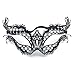 Produktbild VJUKUBCUTE Schwarz Sexy Frauen Vintage Maskerade Kostüm Masken Shiny Strass Venezianischen Eyemask-Halloween Karneval Party Maske Halloween Frauen Cosplay Mode,White