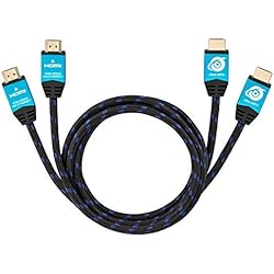 Ultra HDTV 4K HDMI Cable 2 x 6.5 Feet | HDMI 2.0b, 4K at Full 60Hz (No Stuttering), 18Gbps, HDR, 3D