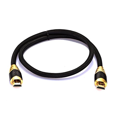 HDMI Kabel / kompatibel mit HDMI 2.0a/b 2.0 1.4a Ultra HD 4K 3D Full HD 1080p 2160p HDR ARC Highspeed mit Ethernet – 1m IBRA BLACK GOLD - 9