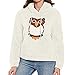 Produktbild Geili Sweatshirt Damen Pullover Herbst Winter Warme Flauschige Kapuzenpullover Langarm Eule Muster Hoodie Kapuzenpulli Frauen Mode Plüsch Bluse Wollmantel Tops Oberteile