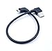 Price comparison product image Maxhood USB Type C Right Angle Cable, USB 2.0 (Type A) Male Left Angled to USB C (Type C) Male Right Angle Converter Charging Adapter Cable Cord 22cm/ 8.6 inch (CM Right/AM Left)