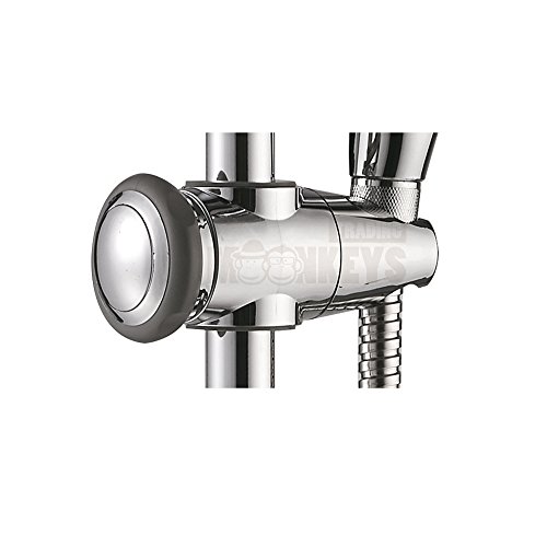 Dusch Set Überkopfbrause Set Regendusche Duschkopf Steigrohr Wellness Handbrause Metall-Brauseschlauch 150cm - 5
