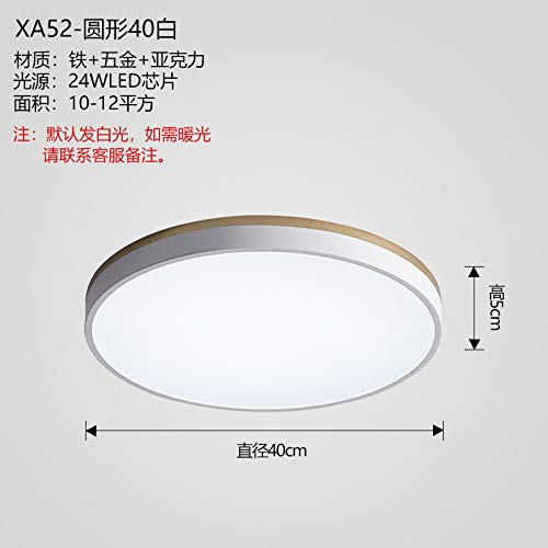 Preisvergleich Produktbild Led Deckenleuchte Nordic rund weiß [40 * 5] dreifarbig abblendbar