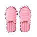 Produktbild TianranRT Faul Mopp Hausschuhe Gehen Reinigen Staub Warm Langlebig Polieren Boden 1 Paar (Rosa,S(35-37):24.5cm)