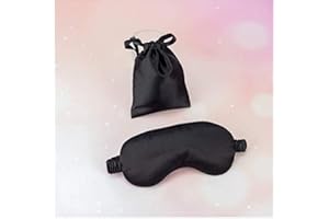 BEAUTY GLAZED Top Beauty Eyepatch, Pure Silk Double-Side Shading EyeShade Sleeping Eye Mask Cover Parche para los ojos Vendas de ojos Eyeshade Health Sleep Shield Light (Black)