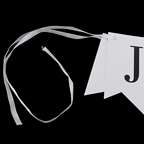 Banner – TOOGOO(R) Just Married Hochzeit Braut Westlichen Parteidekoration Bunting Girlande Banner - 6