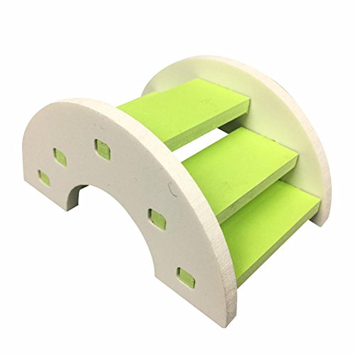 Fumei hámster Juguete Puente de Madera hámster Suministros Eco-Friendly Madera Puente Escalera Seesaw Sirio hámster Juguete Puente de Madera