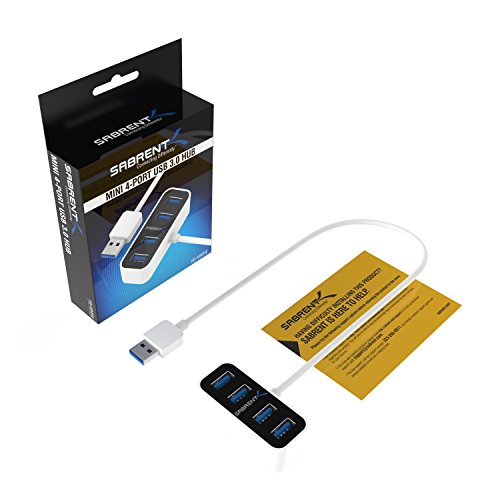 Sabrent USB HUB – 4 Port Mini tragbare USB 3.0 Hub [0.60 meter-Kabel] den weltweit kleinsten USB-3.0-Hub (HB-MNBW) - 7
