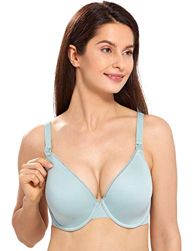 Gratlin - Sujetador De Lactancia y Premamá con Aros y Relleno para Mujer Verde Pizarra ES:105E (EU 90E)