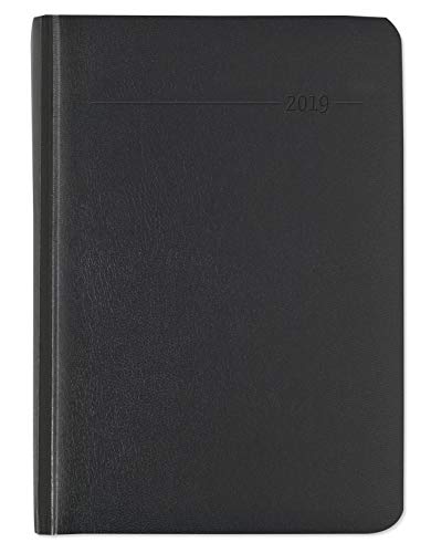 Wochen-Minitimer Balacron schwarz 2019 - Bürokalender / Buchkalender A6 (10,7 x 15,2) - 1 Woche 2 Seiten - 192 Seiten