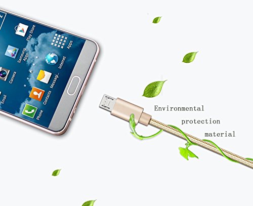 Cable Micro USB 2 0 Quntis 2 Pack C  ble en Nylon Tress   2M charge Rapide pour T  l  phones Samsung Galaxy HTC Nexus LG Motorola Huawei Kindle et aut