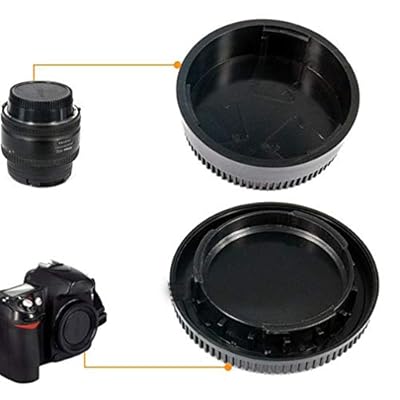 Leoboone Professional 58   22mm Camera Plastic Black Body Cover   Rear Lens Caps Cover for All Nikon DSLR Camera Protective Cover
