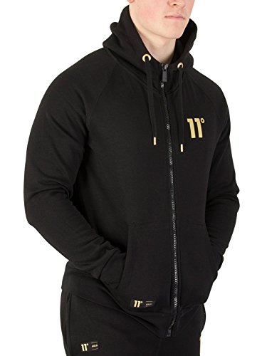 11 degrees black and gold hoodie
