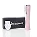 Mini Lady Wet and Dry Shaver - KingOfHearts™ Pocket Size Hair Removal Tool for Bikini Trimming, Leg and Arm Hair Shaving, Waterproof Design with Battery Operated , Come with a Cleaning Brush - Pink