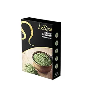 LEORA Natural Indigo Powder (Indigofera Tinctoria) Organic For Hair & Beard Dye| Leaf Powder for black Hair Colour| Black -(100g)