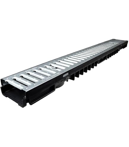 Gouttière De Drainage MCH En Plastique - 100x13x5.5 Cm, Charge 1.5T, Kit Complet Avec Raccords DN110 Et DN75