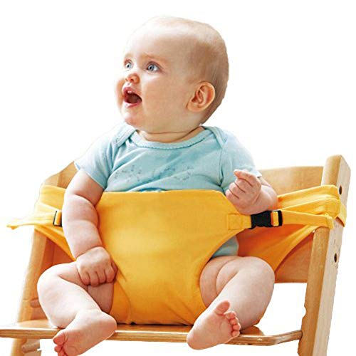 Preisvergleich Produktbild Xiton Tragbare Baby Fütterung Sessel Gurt Kleinkind SicherheitsGurt Baby Safe Sitz Wickel Warenkorb SicherheitsGurt für Baby (gelb)