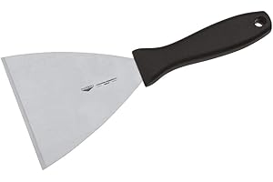 Paderno 18520-12 Spatola Triangolare professionale – Raschietto tagliapasta con manico, lama in acciaio inox, manico in polipropilene, 12 cm x 12 cm