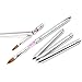 TOOGOO(R)5x Acrylic Detachable Steel Pipe Nail Art Tips Drawing 3D Design UV Gel Builder Brushes DIY