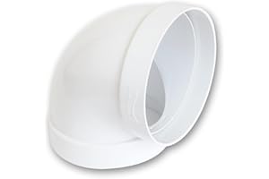 EDIL PLAST EDIL PAST serie CCR150B Curva a 90° FF in ABS bianca Ø 150 mm