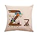 Produktbild UFACE Englisches Alphabet Kombination Drucken Polyester Kissenbezüge Pillowcase Sofakissen Zierkissenbezüge 45X45 cm