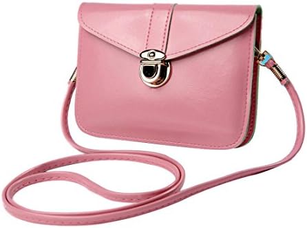 LILICAT Handbag Women Shoulder Bags,Women Vintage Purse Bag Leather Cross Body Shoulder Messenger Bag (Size: 17cm(L)*12.5(H), Pink A)