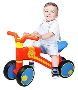 Perpetual Bliss Baby Ride On Balance Bikes, Baby Scooter, Bicycle Kids Walker Toddler Toys for 1 Year Boys Girls No Pedal 4 Wheels Baby First Birthday Gift Bike