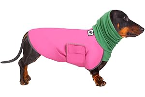 GZGZADMC Dachshund Coat, Dachshund Winter Coat, Warm Dachshund Coat, Dachshund Raincoat Waterproof, Dachshund Clothing, Coat Miniature Dachshund, Miniature Dachshund Raincoat for Small Dog (XS, Pink)
