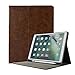 Produktbild elecfan iPad Air 2 Hülle, Retro Superleicht Smart Shell Cover Tasche Etui mit Ständer Pencil Halter Fall für Apple iPad Air, iPad Air 2, iPad Pro 9.7, 2017/2018 New iPad,Braun